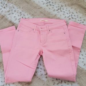 Levi bright pink super skinny jeans